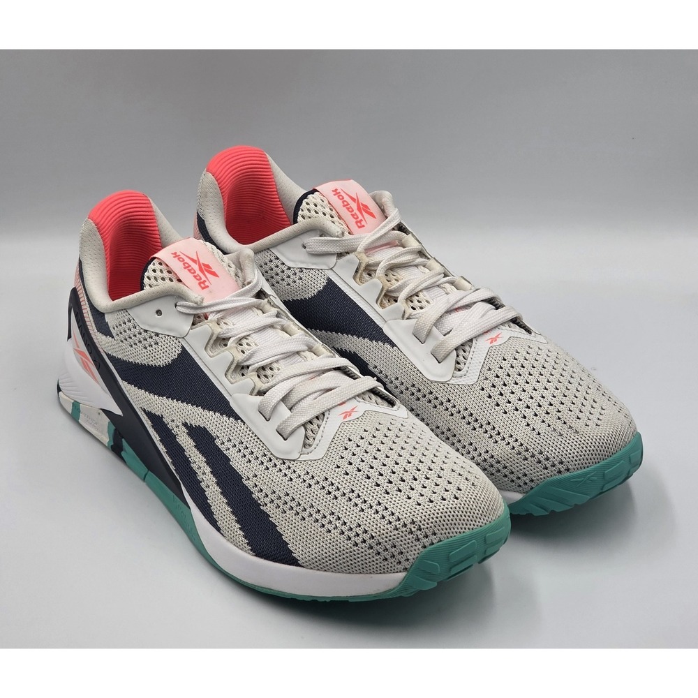 Reebok Nano X1 Men s Training Shoes White Grey Teal FZ5680 Size 9